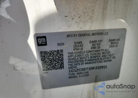 2024 Chevrolet Malibu Ls from USA, damaged, VIN 1G1ZC5ST1RF222911